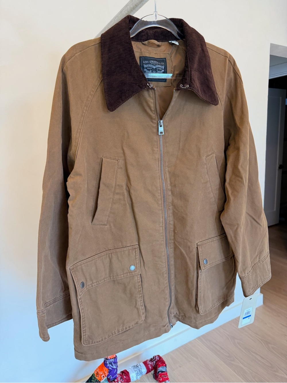 Levi's‎ Brown Canvas Field Jacket with Dark Brown Corduroy Collar